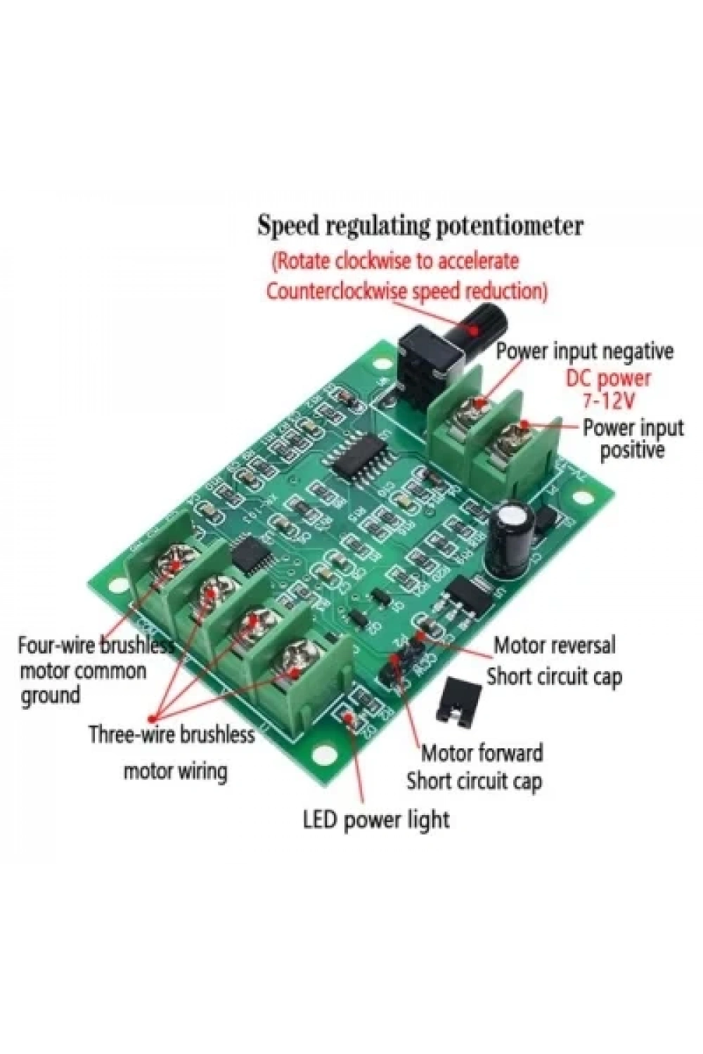 Brushless Fırçasız Motor Sürücüsü 7V-12V