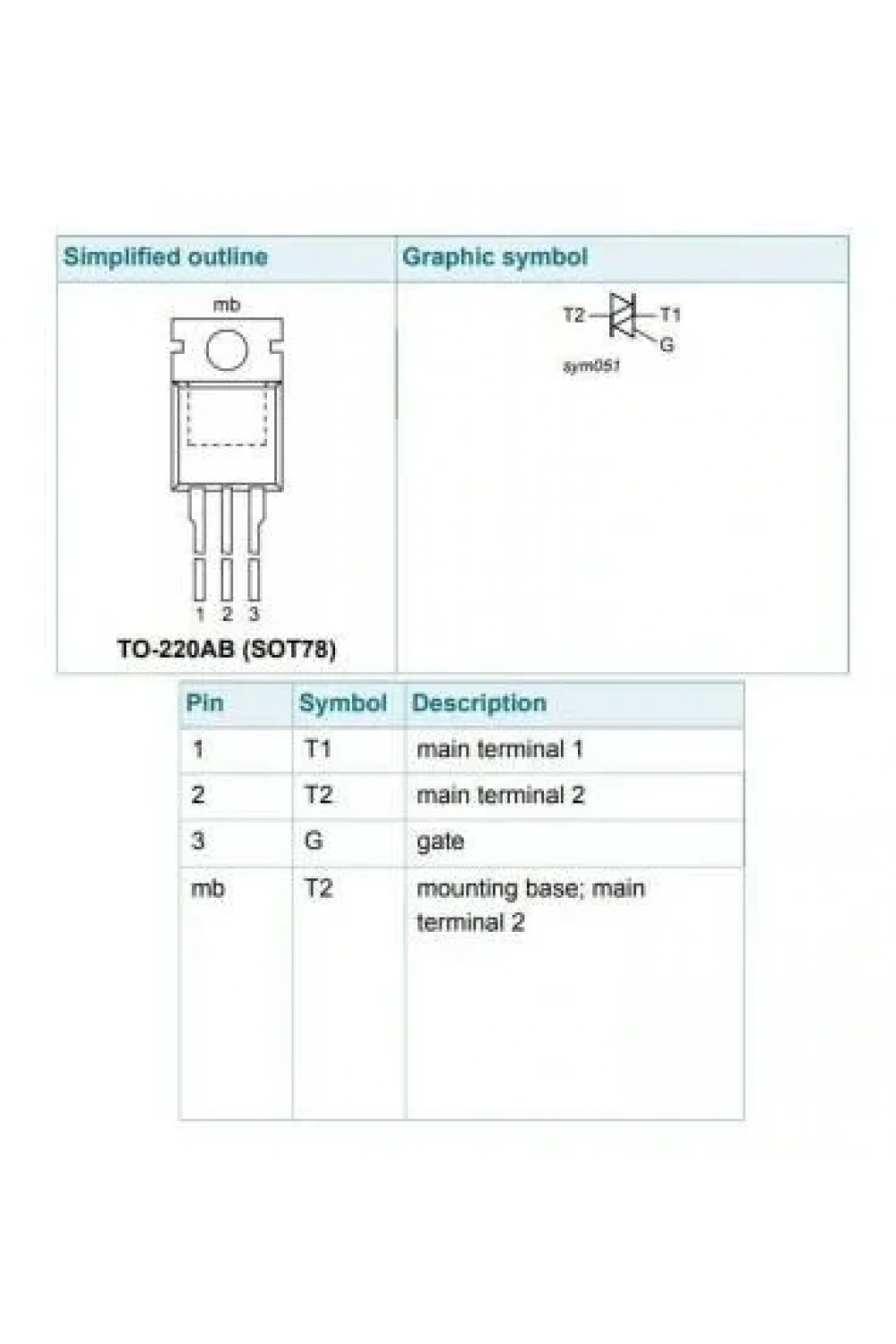 BT136 - TO220 4A 600V Triyak