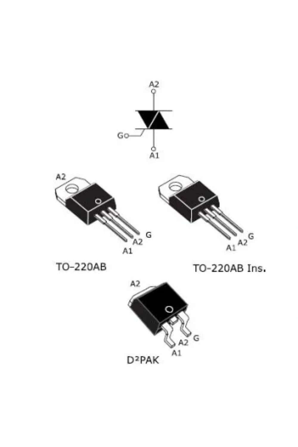 BTA16 - TO220 16A 600V Triyak