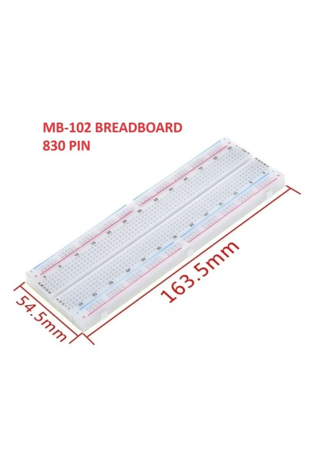 Büyük Boy Breadboard 830 Pin MB-102