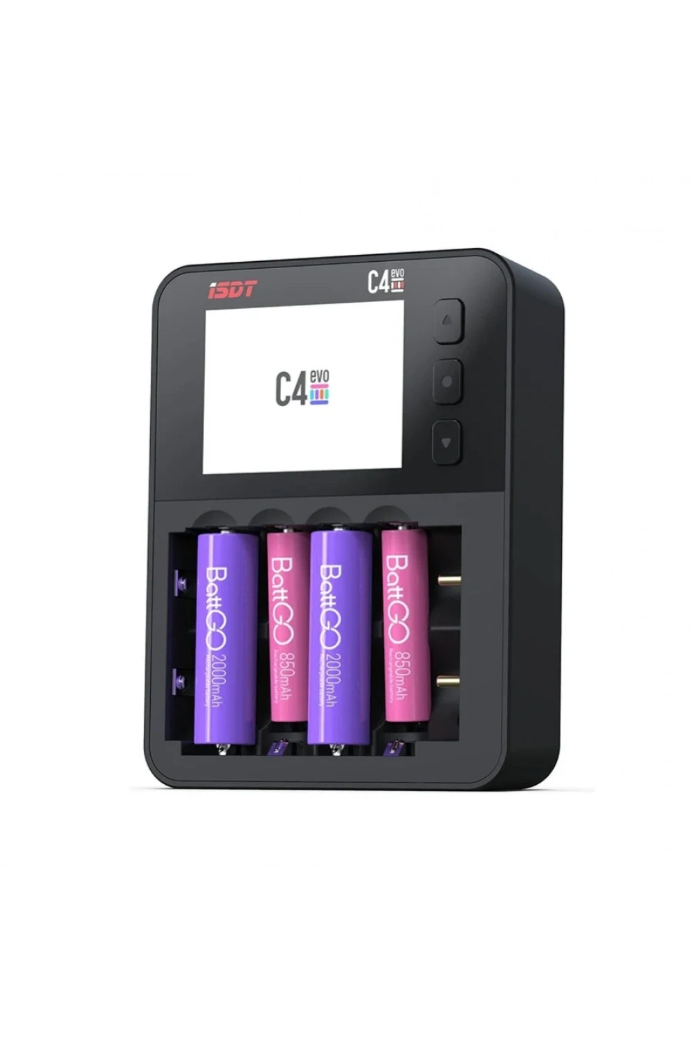 C4 EVO Ekranlı Akıllı Pil Şarj Cihazı - AA / AAA / Li-ion Pil Uyumlu