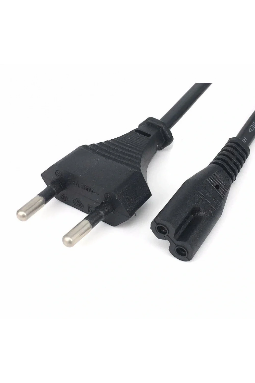 C7 2 Pin Teyp Yazıcı Power Fişi Güç Kablosu 1.5m