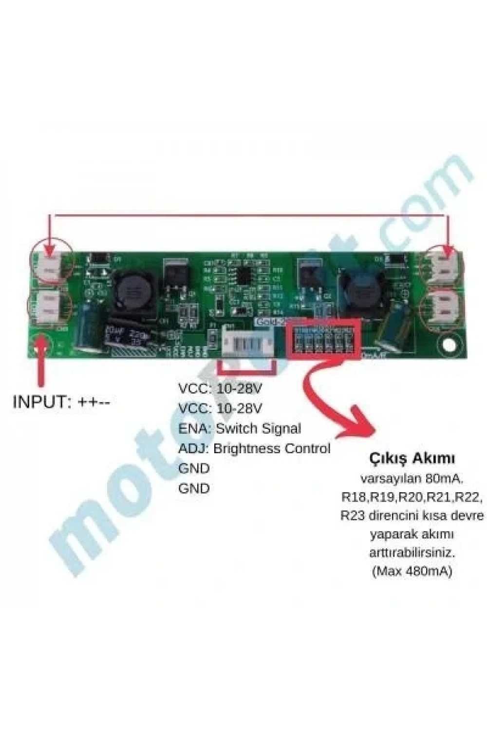 CA-266S 250mA Universal LCD TV Arka Işık Inverter Kartı