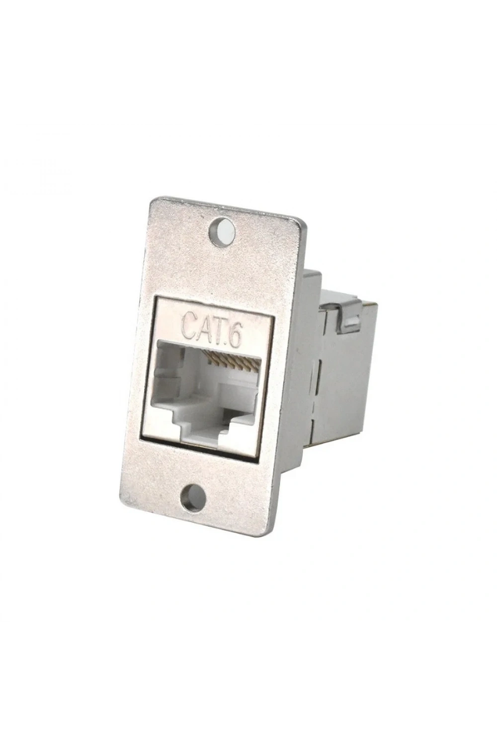 CAT6 RJ45 Dişi Panel Tipi Konnektör Gümüş - SCAT6-C