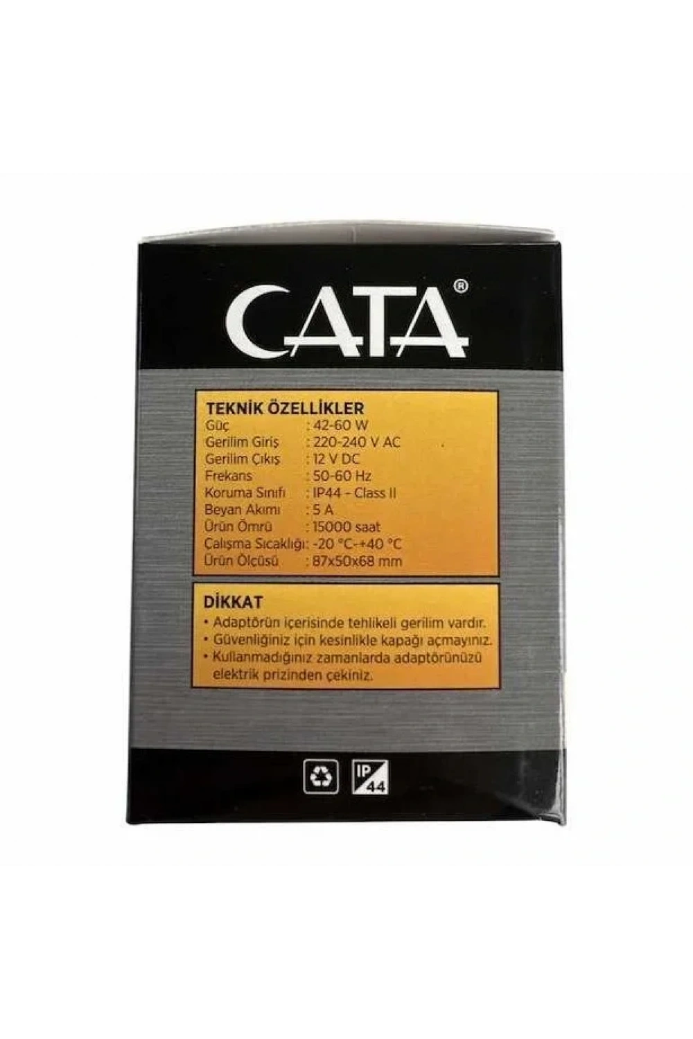Cata CT-2553 Fişli Adaptör 5A 60W