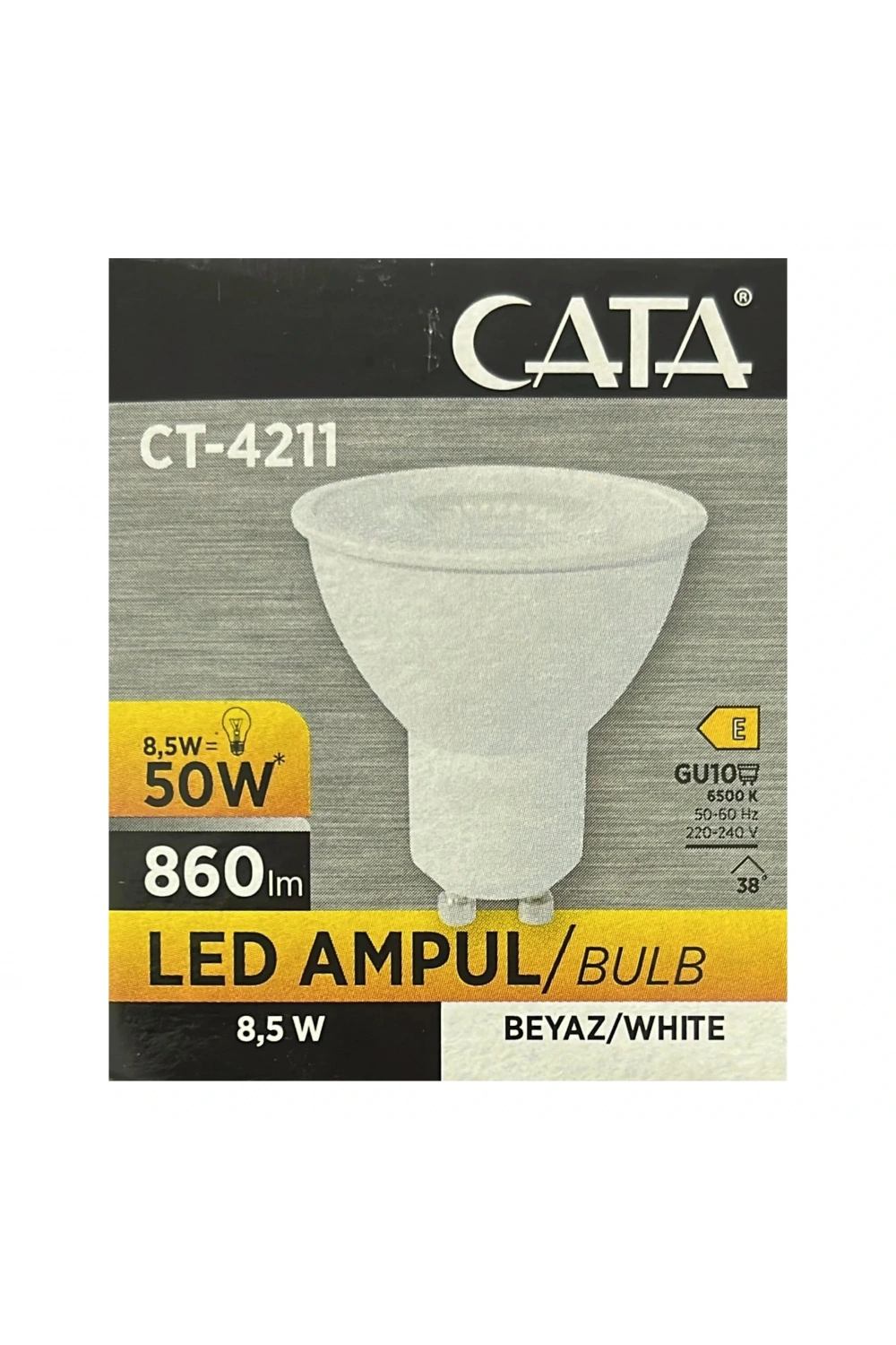 Cata CT-4211 Çanak Led Ampul 8.5W 6500K Beyaz Işık