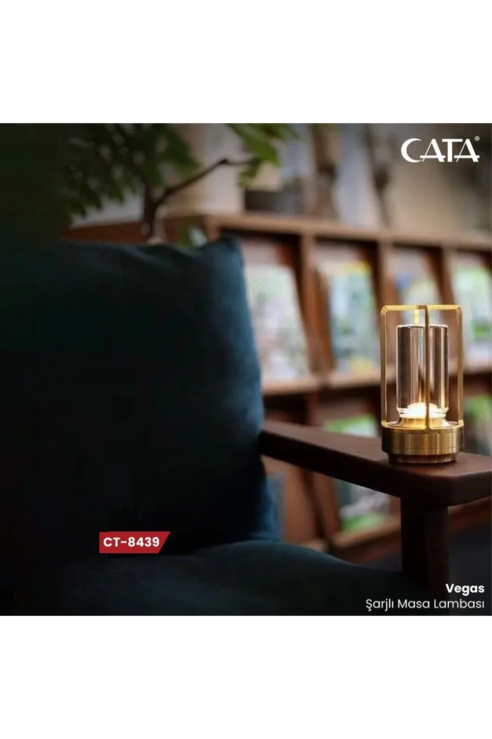 Cata Vegas Gold Şarjlı Masa Lambası CT-8439 