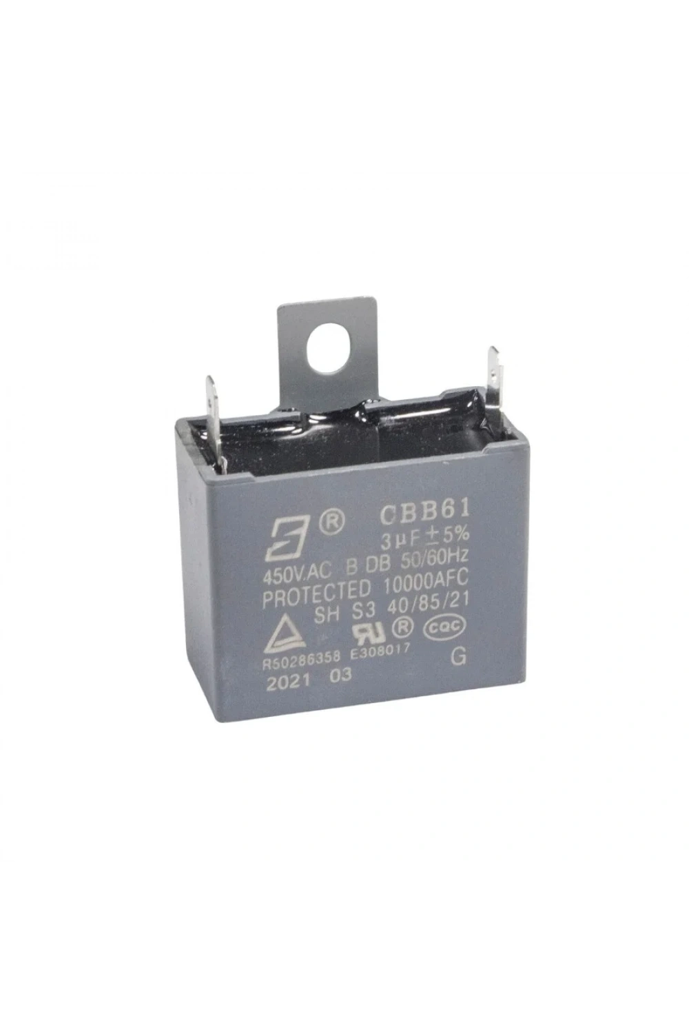 CBB61 3uF 450V Kutulu Daimi Kondansatör