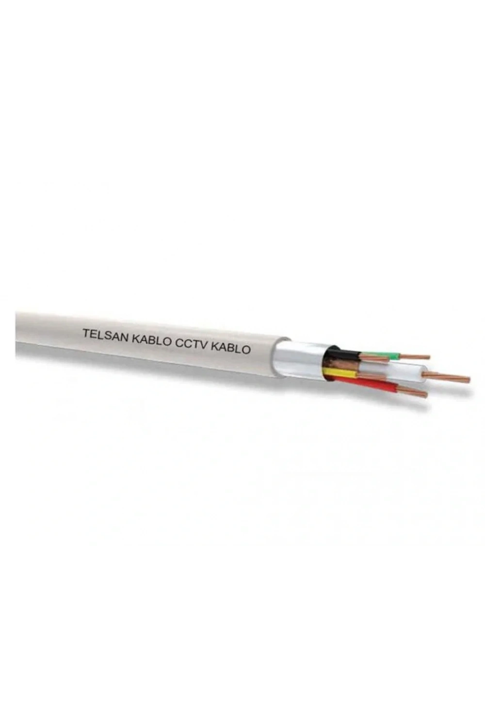 CCTV 2+1 Güvenlik Kamerası Kablosu  1m (1 Coax + 2 x 0.50) CCA
