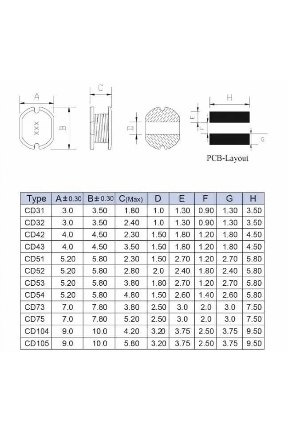 CD105 10UH SMD Bobin
