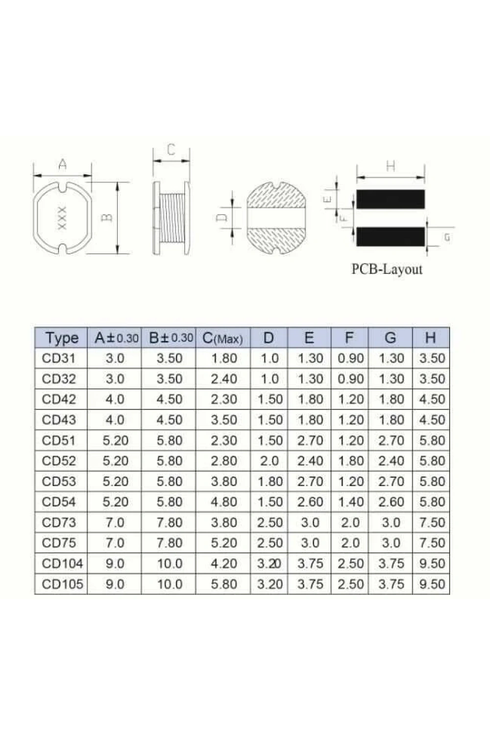 CD105 220UH SMD Bobin