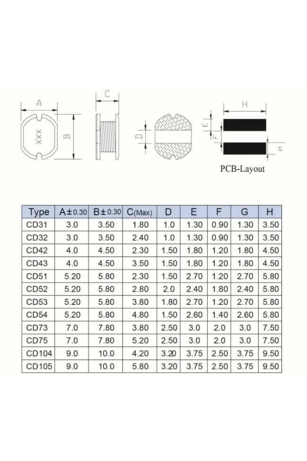 CD105 47UH SMD Bobin