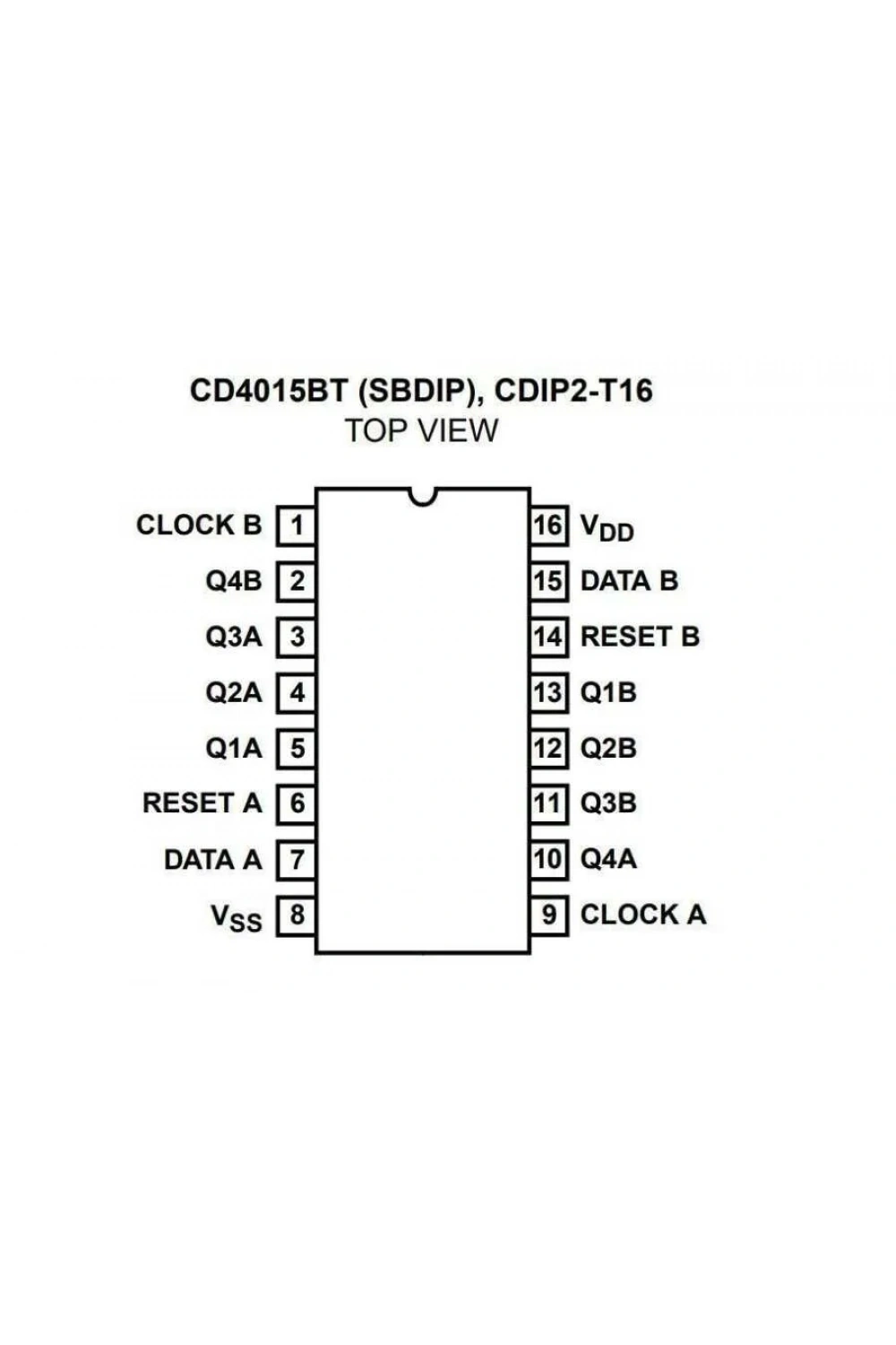 CD4015 DIP16 Entegre