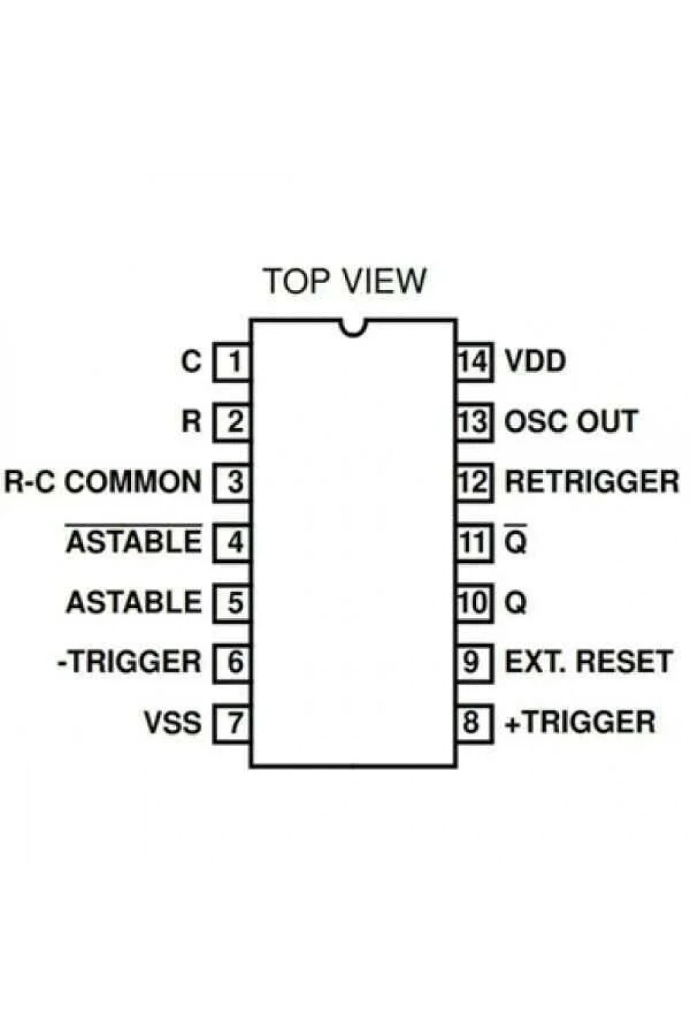 CD4047BE DIP-14 Multivibratör Entegresi