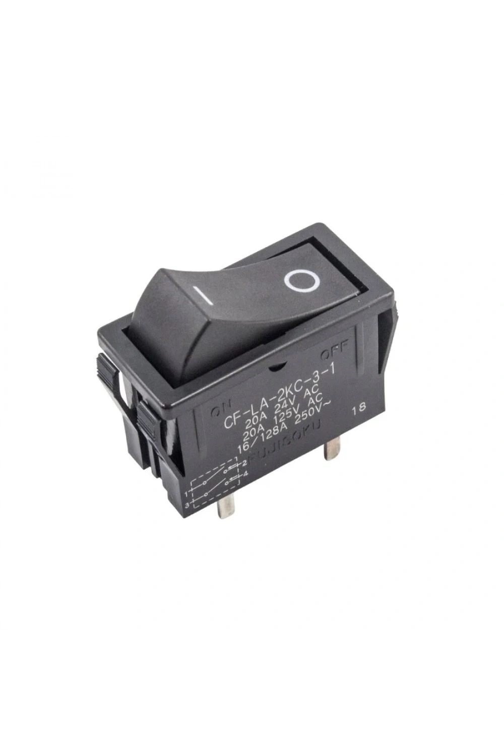 CF-LA-2KC-3-1 DPST On/Off Anahtar 4 Pin