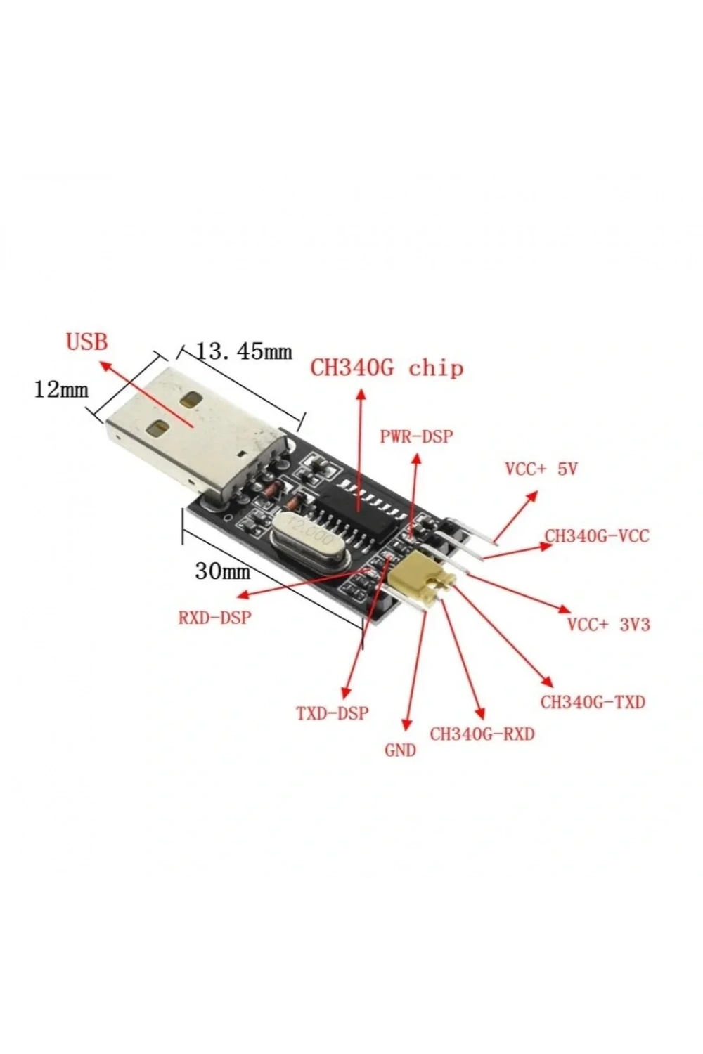 CH340G USB to TTL UART Modül