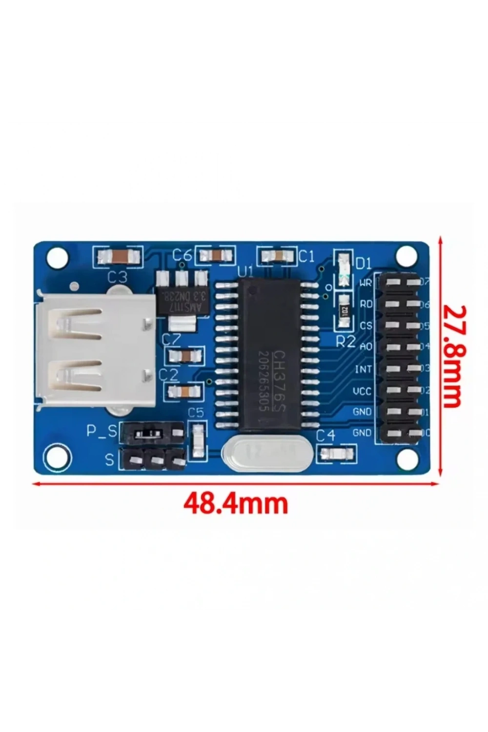 CH376S USB Modül - USB Bellek Okuyucu ve Flash Disk Desteği