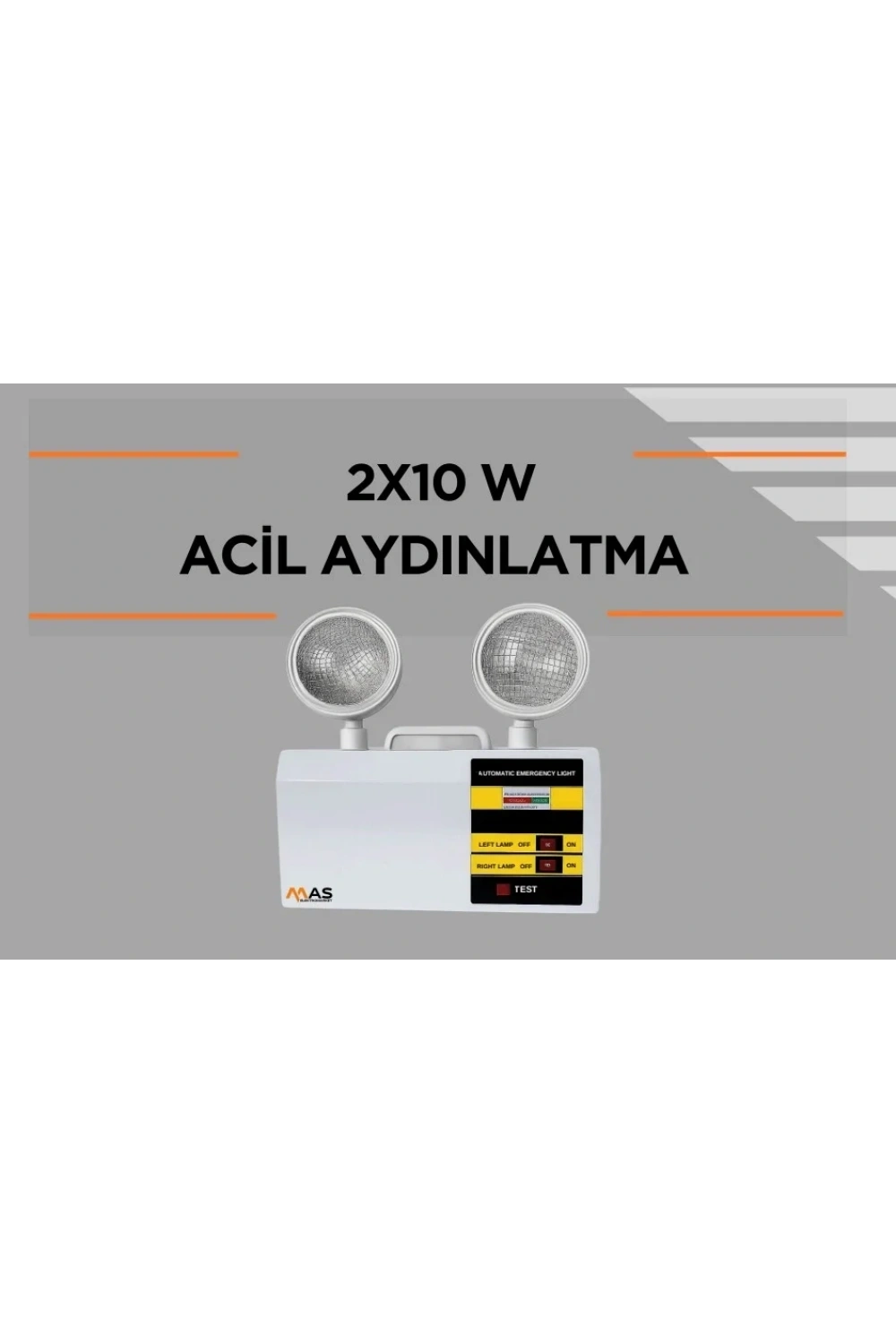 Çift Spot LED Acil Durum Aydınlatma Armatürü