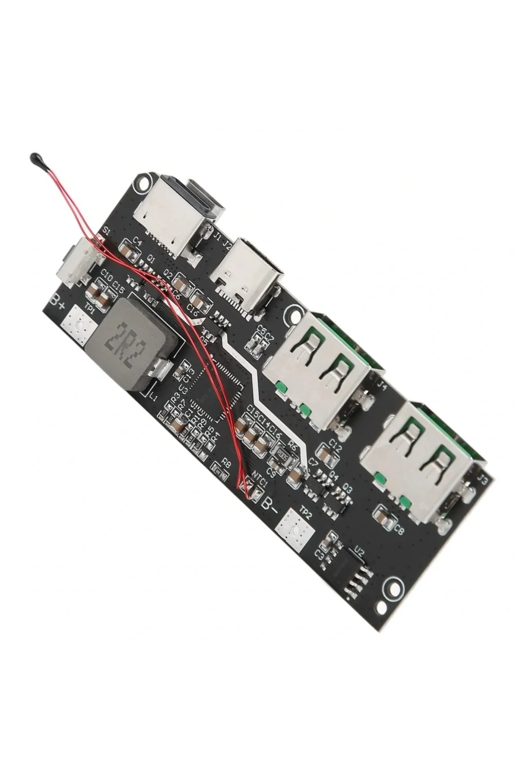 Çift USB 5V 22.5W Ledli Micro Type-C Powerbank Hızlı Şarj Modülü