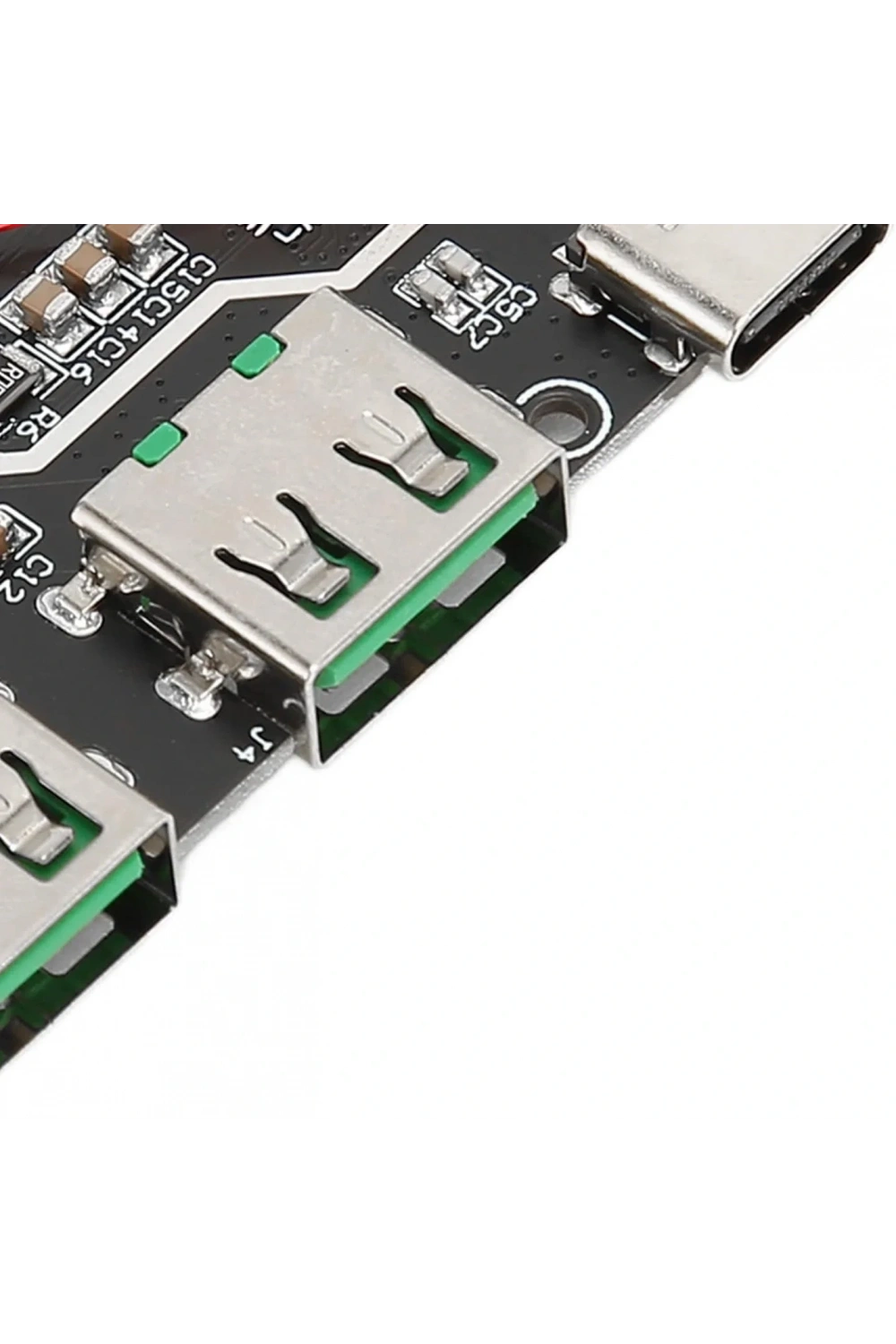 Çift USB 5V 22.5W Ledli Micro Type-C Powerbank Hızlı Şarj Modülü