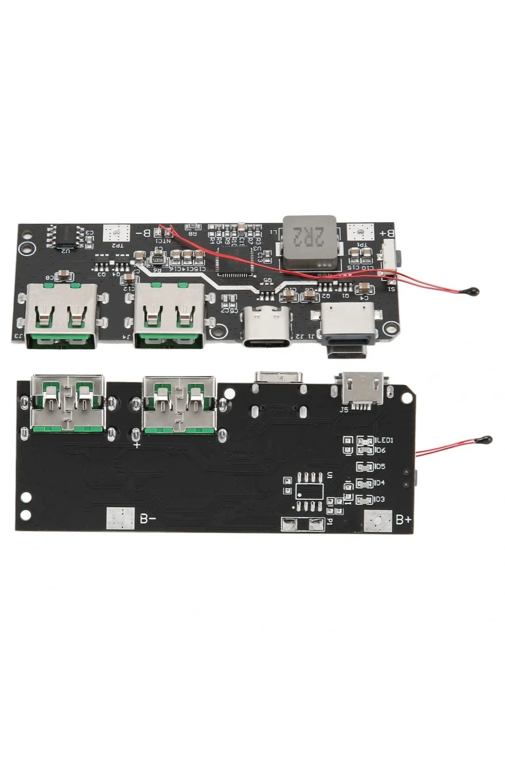 Çift USB 5V 22.5W Ledli Micro Type-C Powerbank Hızlı Şarj Modülü