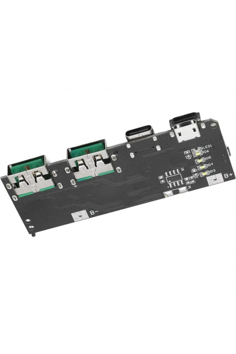 Çift USB 5V 22.5W Ledli Micro Type-C Powerbank Hızlı Şarj Modülü