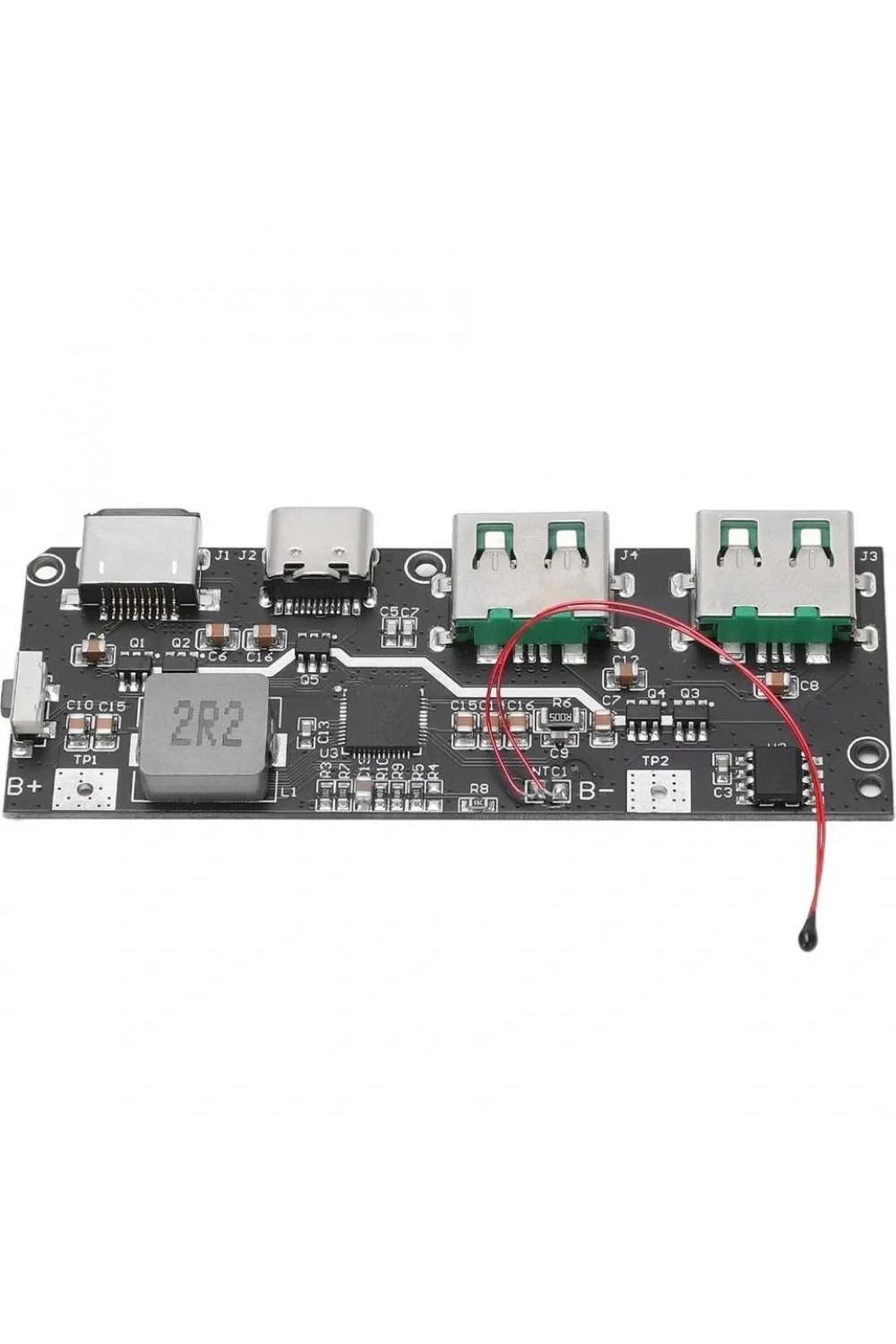 Çift USB 5V 22.5W Ledli Micro Type-C Powerbank Hızlı Şarj Modülü