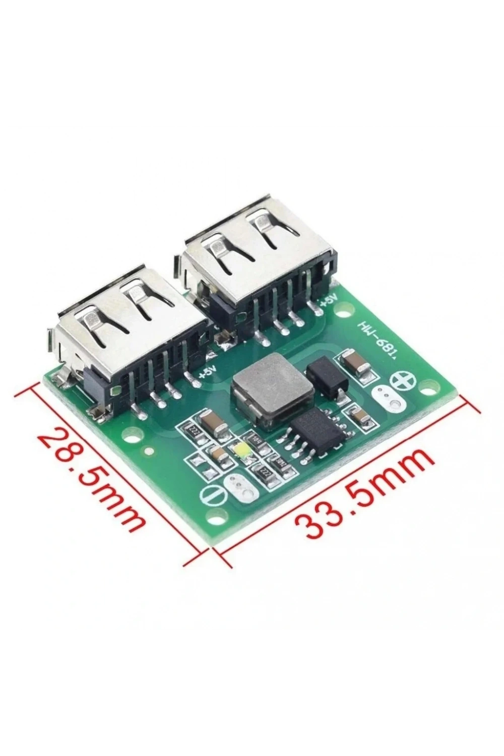 Çift USB Çıkışı 9V 12V 24V TO 5V 3A DC-DC Step Down Şarj Modülü