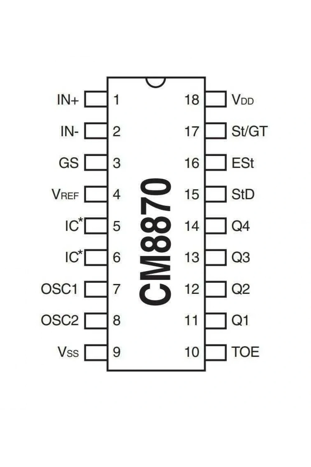 CM8870 DIP18 Entegre