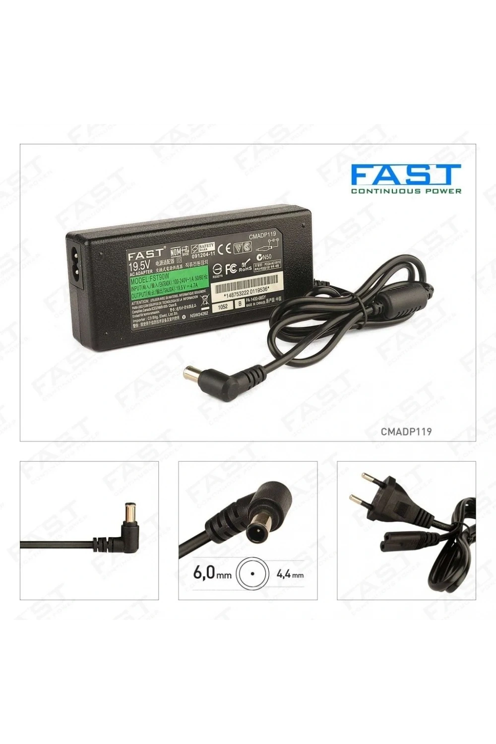 CMADP141 19.5V 2A 6.0*4.4mm Sony Notebook Adaptör