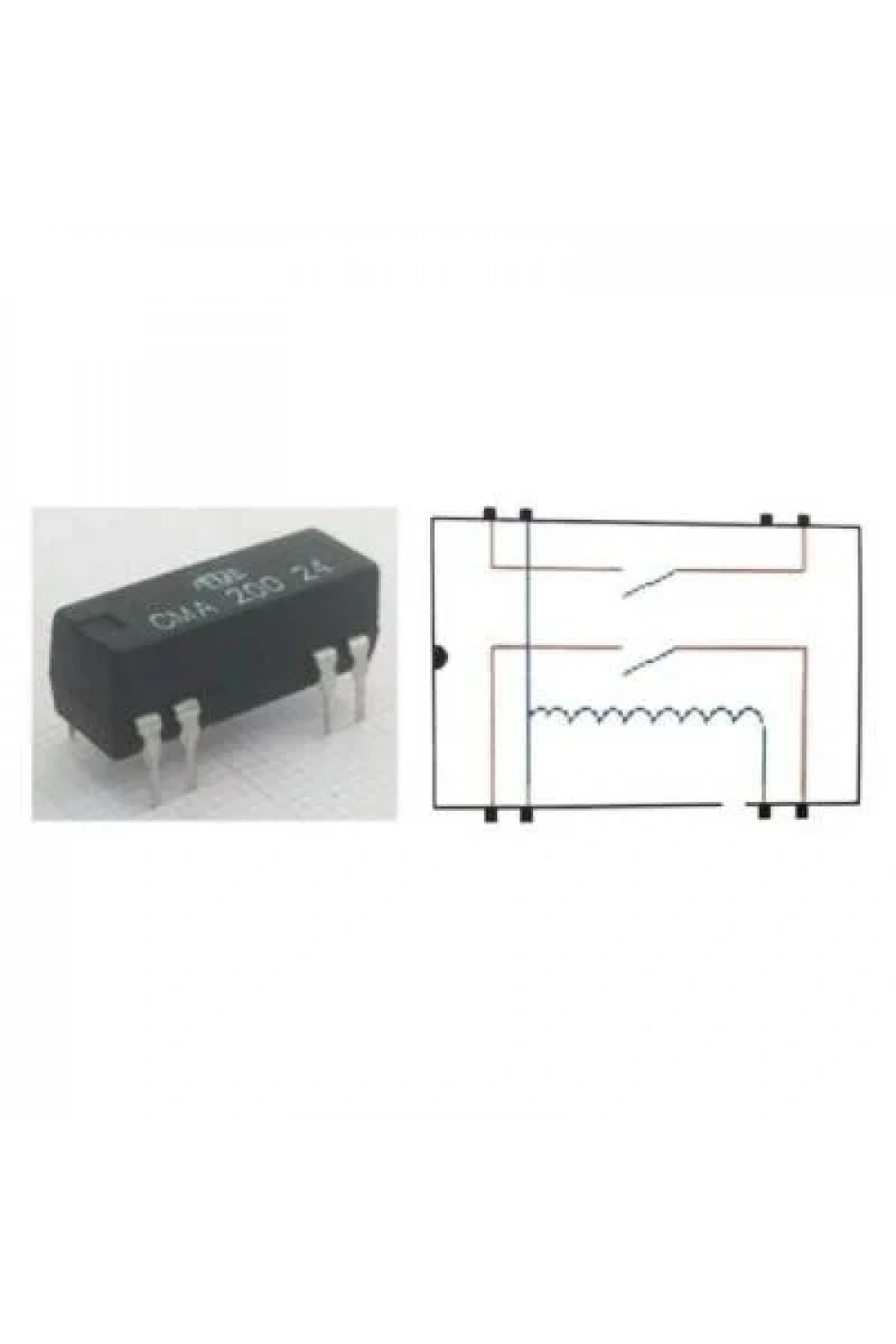 CMDA 200 24 Reed Röle Çift Kontak N/O 24VDC 0.5A