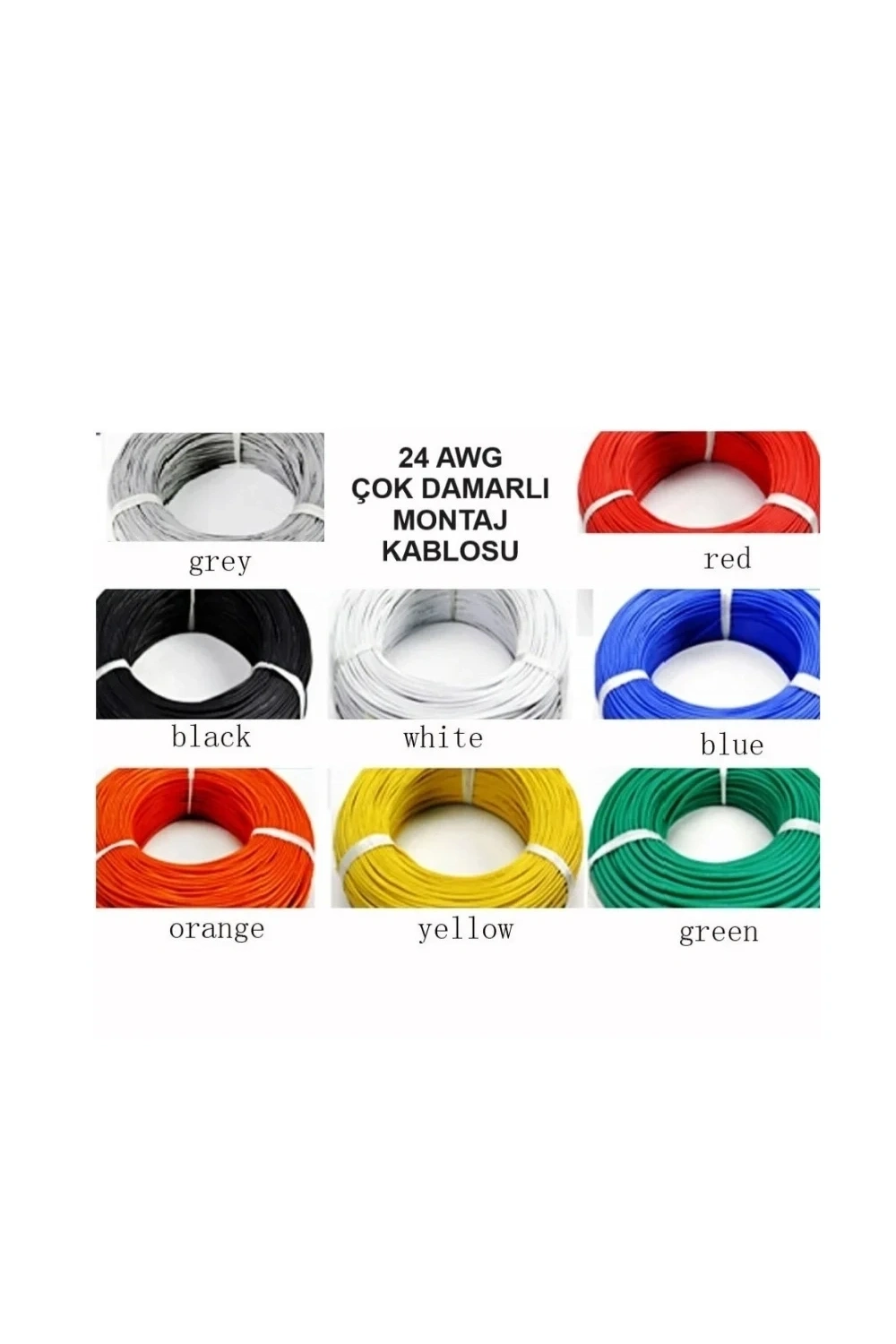 Çok Damarlı Montaj Kablosu 24AWG Sarı 100M