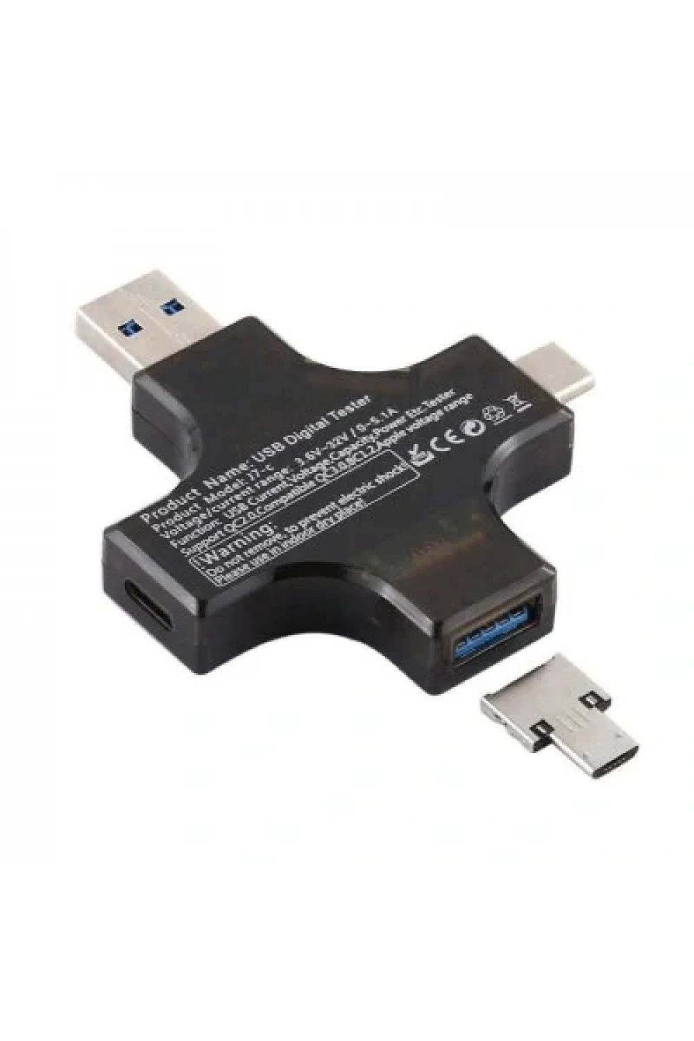 Çok İşlevli Type-C+USB Dijital Test Cihazı