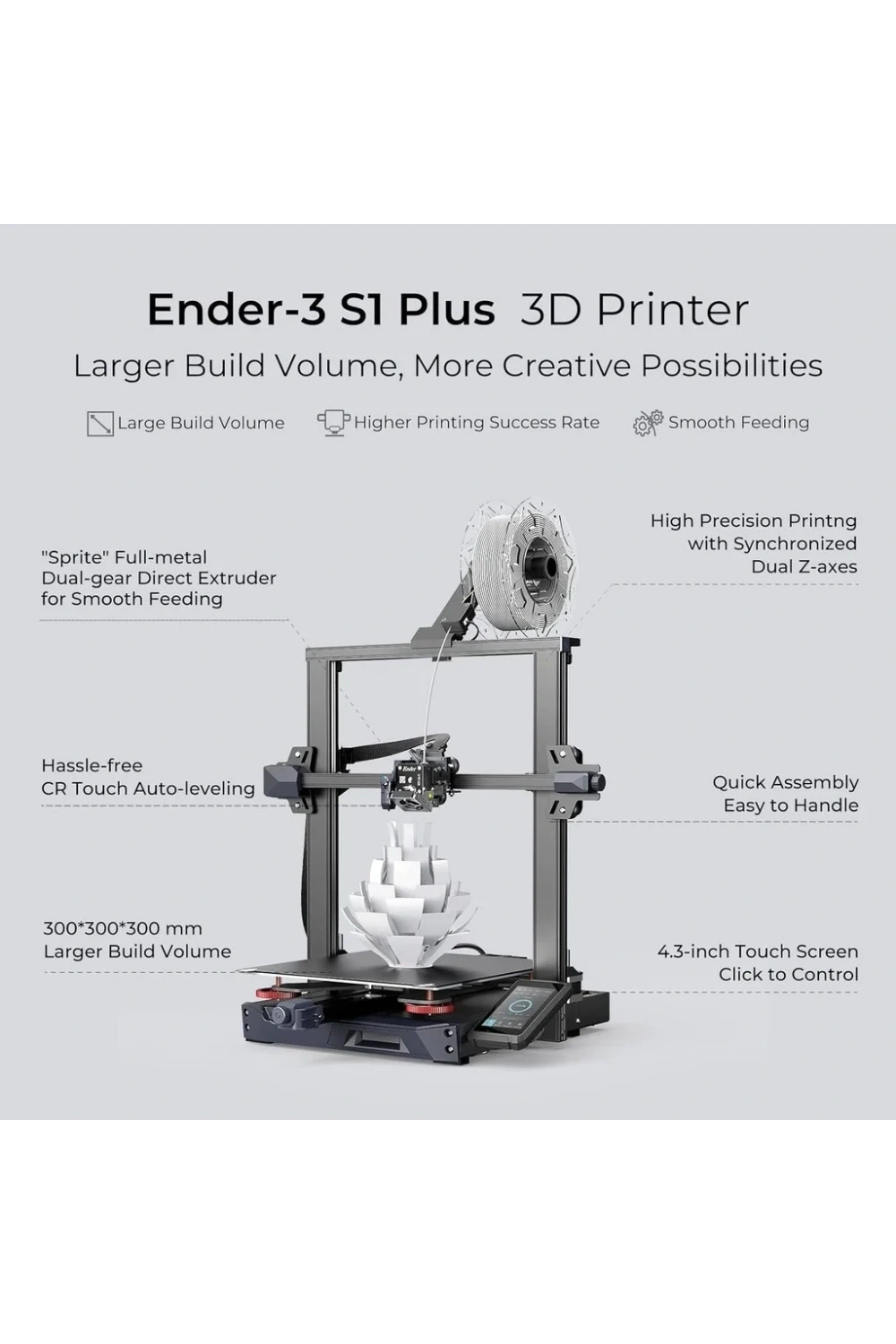 Creality Ender 3 S1 PLUS 3D Printer Yazıcı