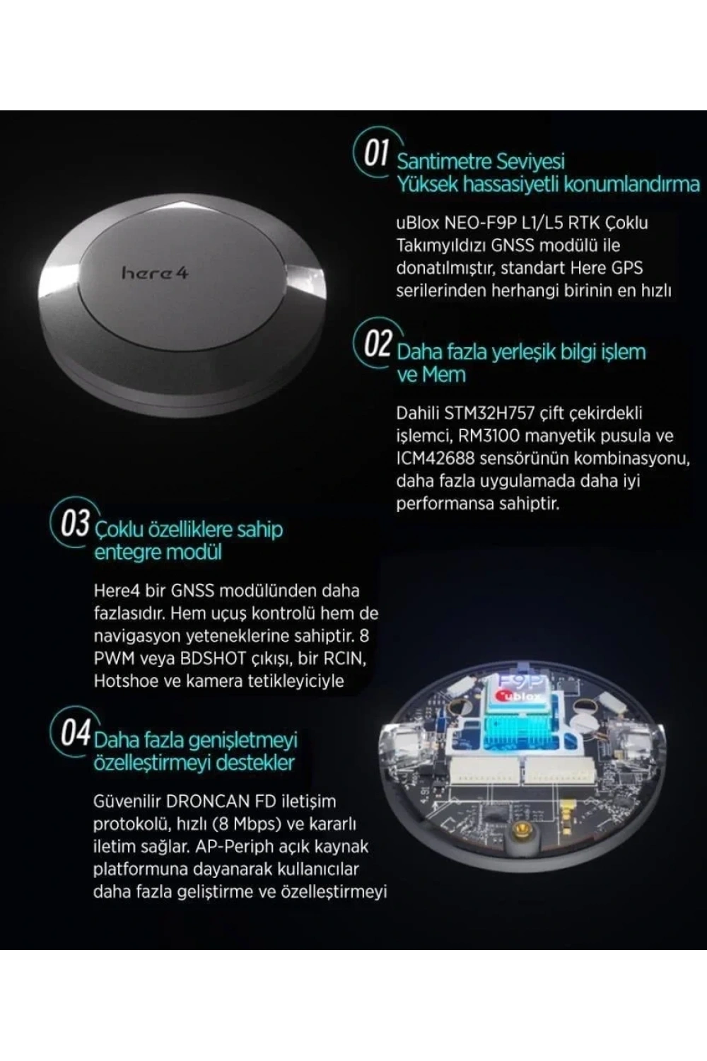 CubePilot Pixhawk HERE4 Multiband RTK GPS / GNSS