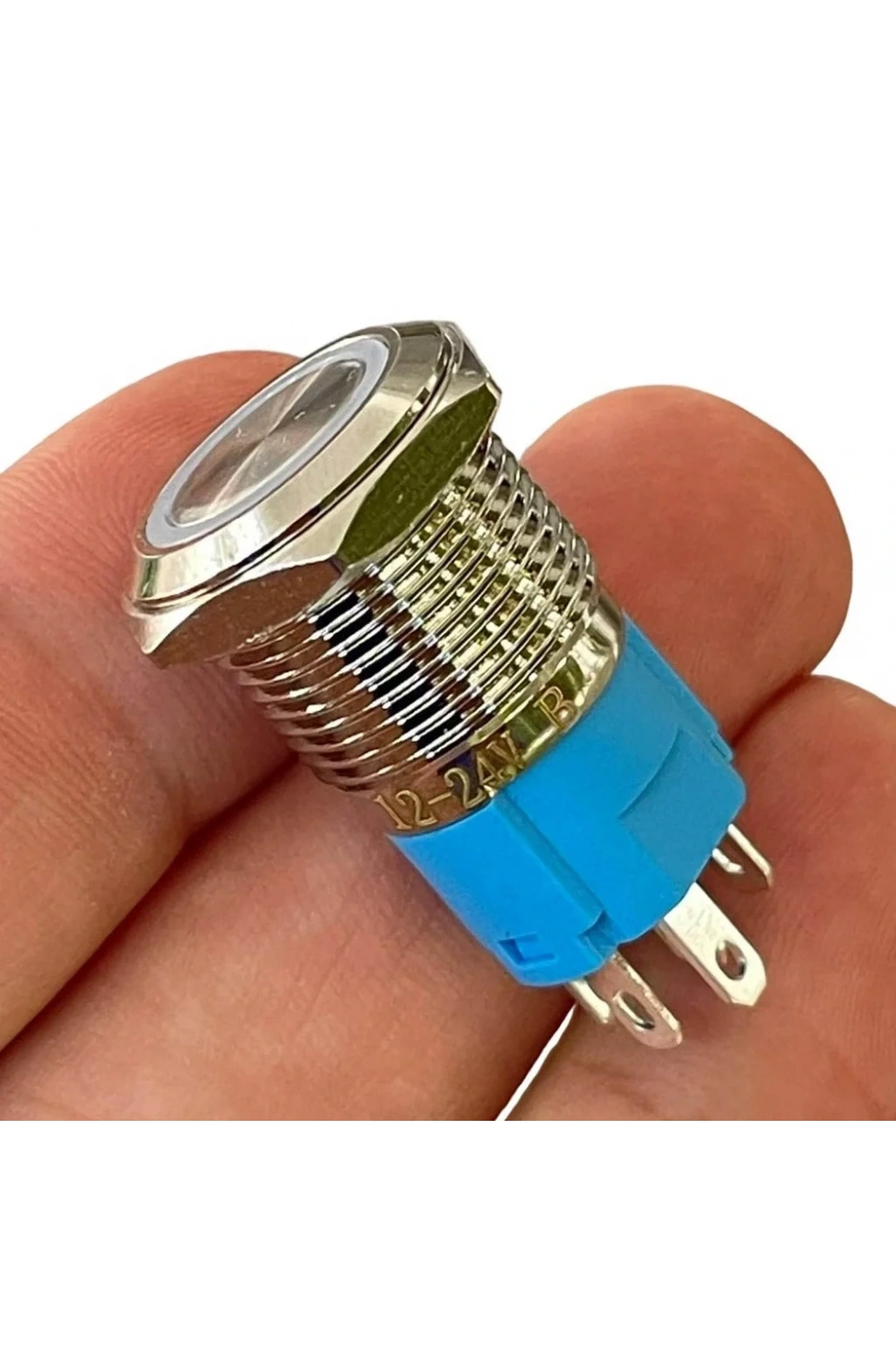 D64 Ø16mm Metal Kalıcı Buton ON-OFF 1NO