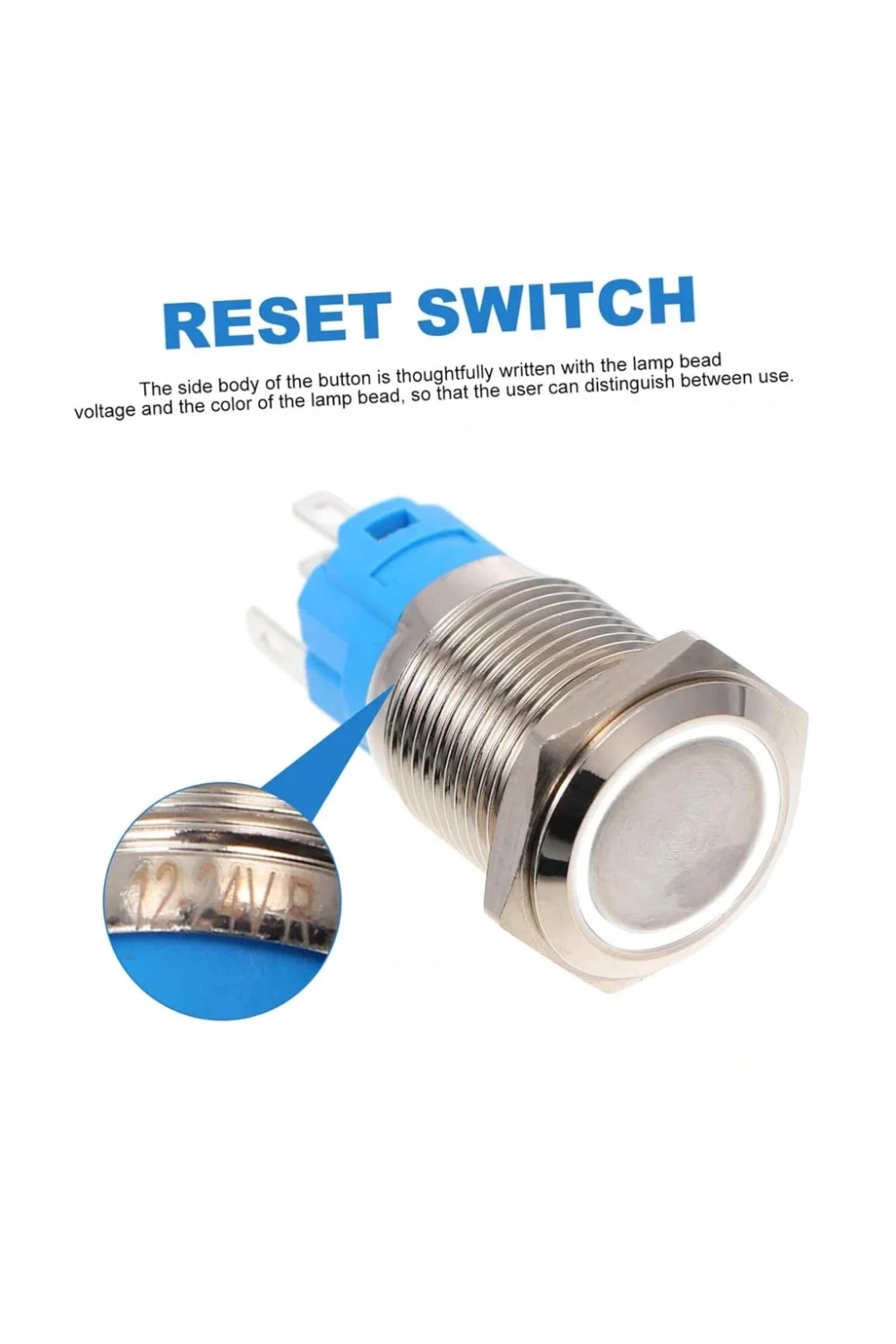 D64 Ø16mm Metal Kalıcı Buton ON-OFF 1NO