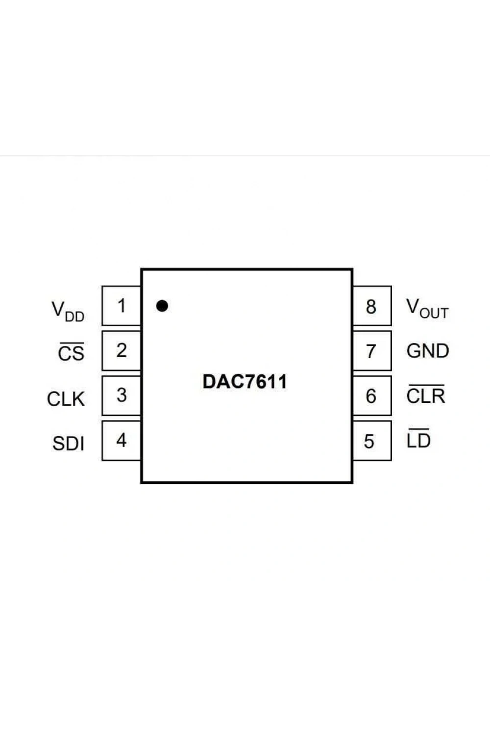DAC7611U SOIC-8 Smd Dijital Analog Çevirici Entegresi