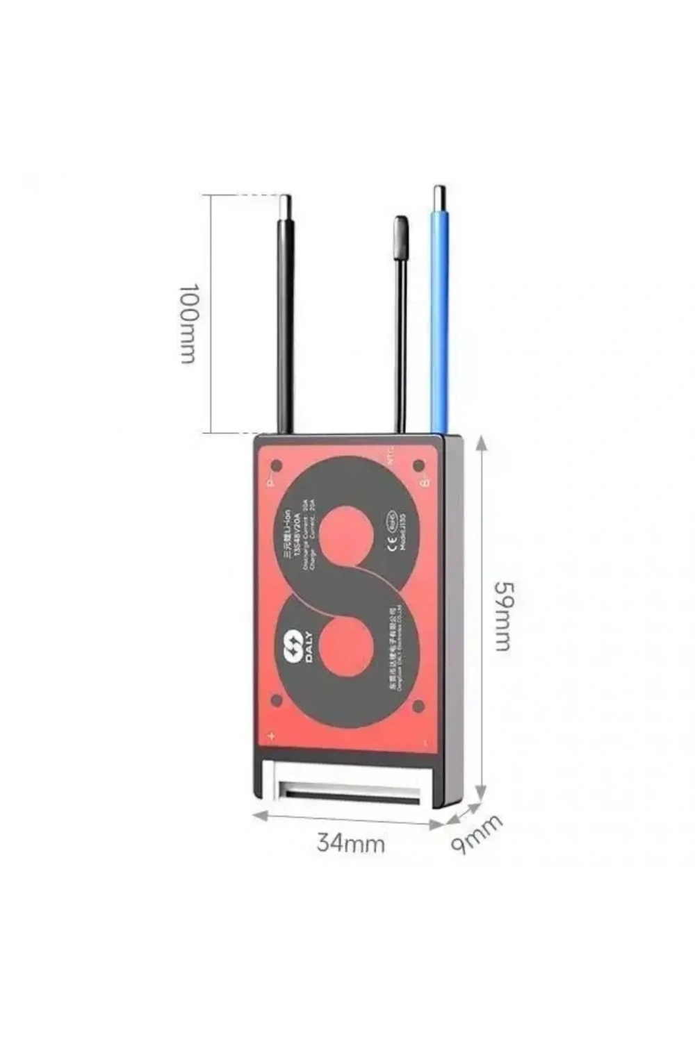 Daly 10S 20A Li-ion BMS Balanslı Koruma Kartı