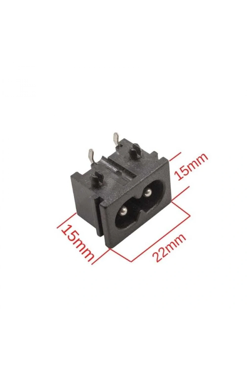 DB-8 C8 Erkek Power Soketi 90 Derece 22x15mm