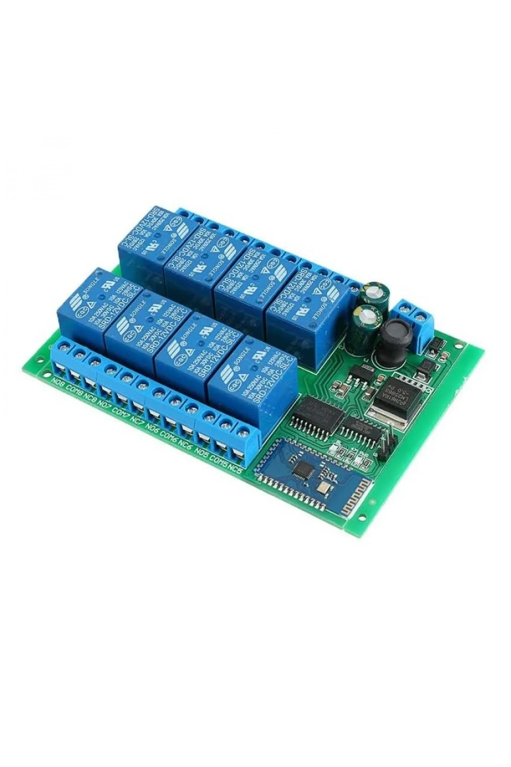 DC 12V 8 Kanal Bluetooth Röle Modülü - BT21A08