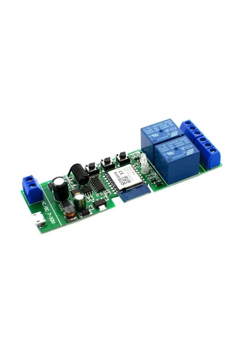 DC 7-32V WiFi 2 Kanal Röle Modülü - APP Kontrollü