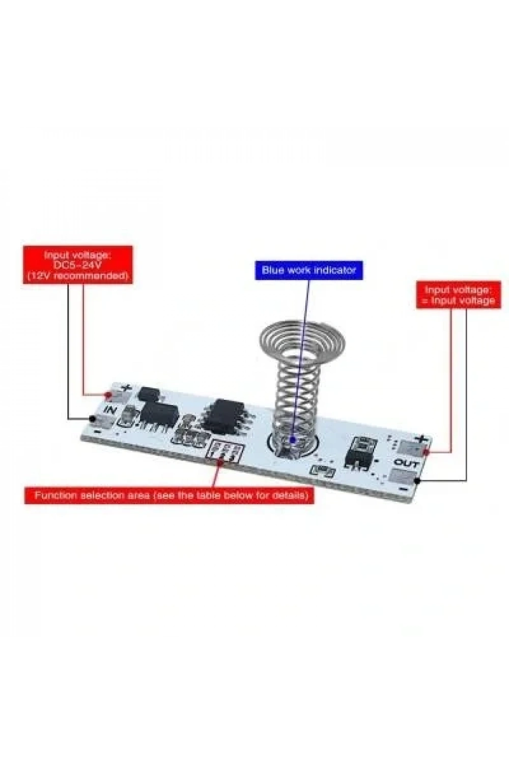 DC 9-24V 3A Kapasitif Dokunmatik Led Sürücü Dimmer Modül