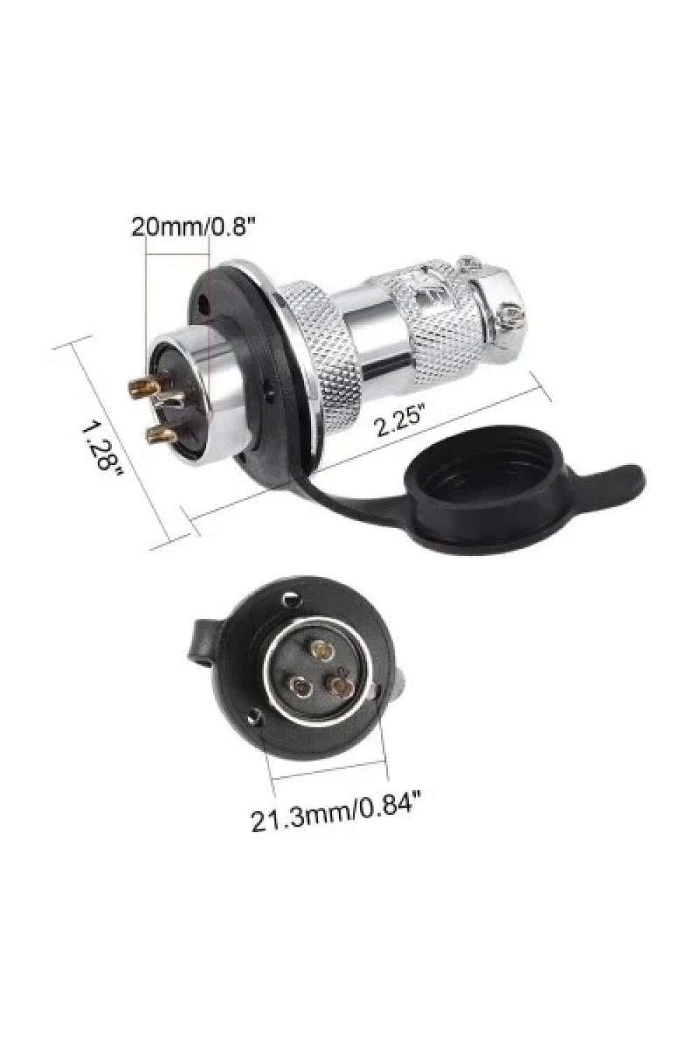 DF20 5 Pin 20mm Su Geçirmez Konnektör Takımı