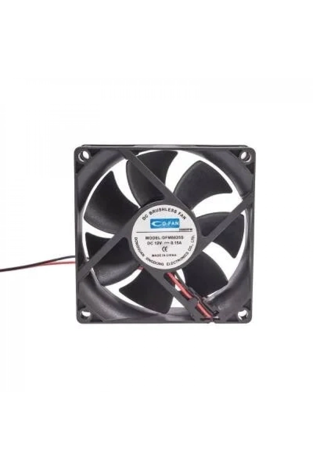 DFM8025S 80x80x25mm 12V 0.15A Fan - 2 Kablolu