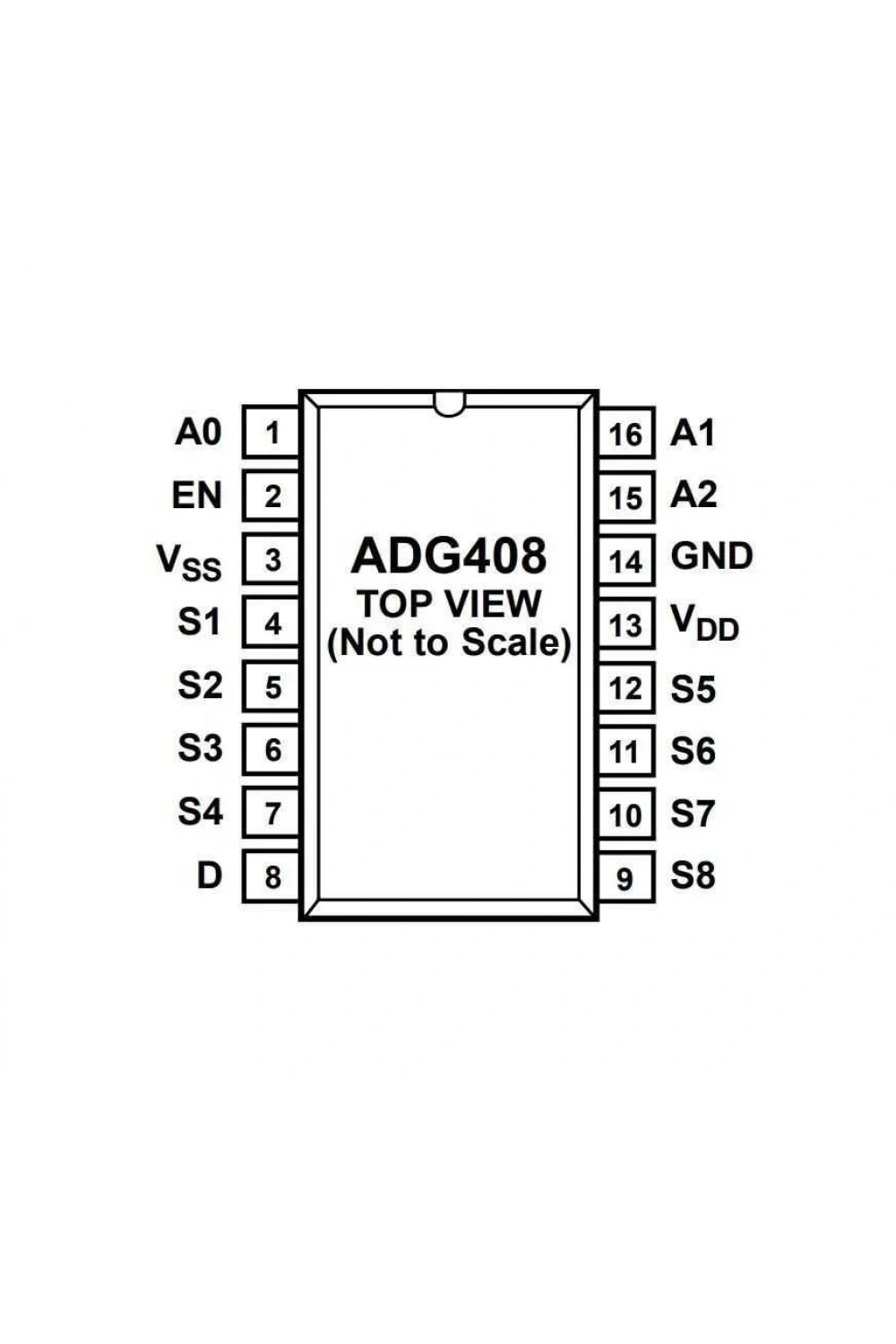 DG408 SOIC-16 Smd CMOS Analog Çoklayıcı Multiplexer - Demultiplexer Entegre
