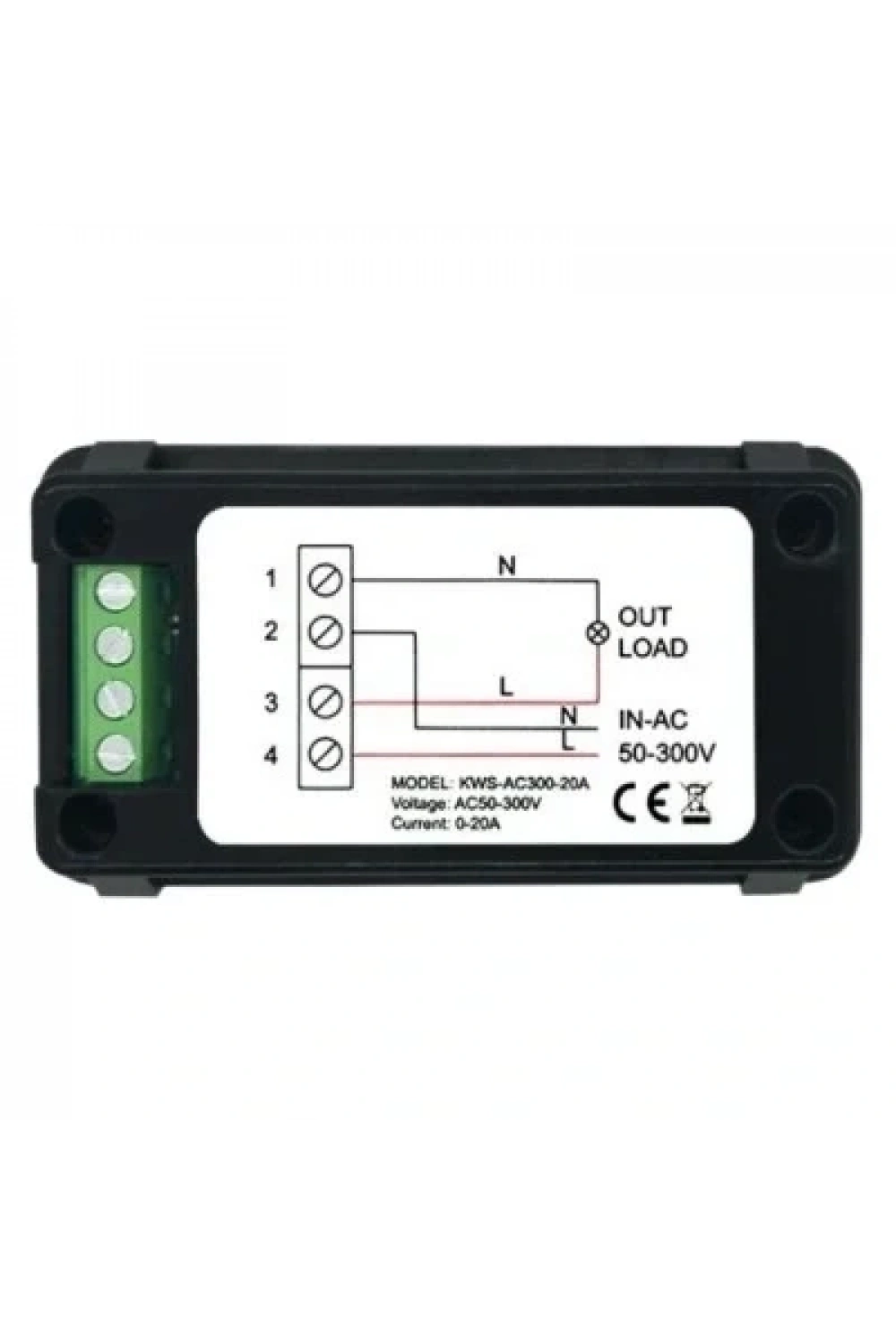 Dijital AC 50-300V 20A Voltmetre Ampermetre