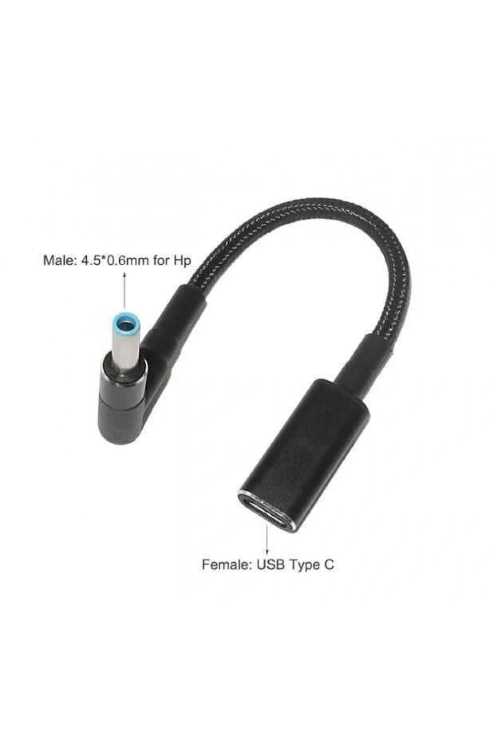 Dişi Type C - Erkek 4.5x0.6mm HP Dönüştürücü Kablo Tip-C to 4506HP