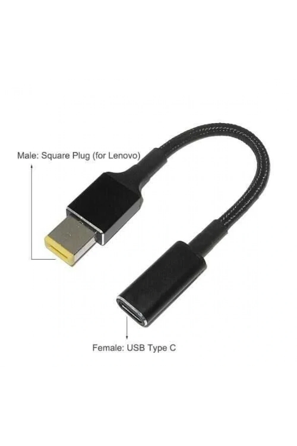 Dişi Type C - Erkek Square Plug Dönüştürücü Kablo Lenovo Uyumlu