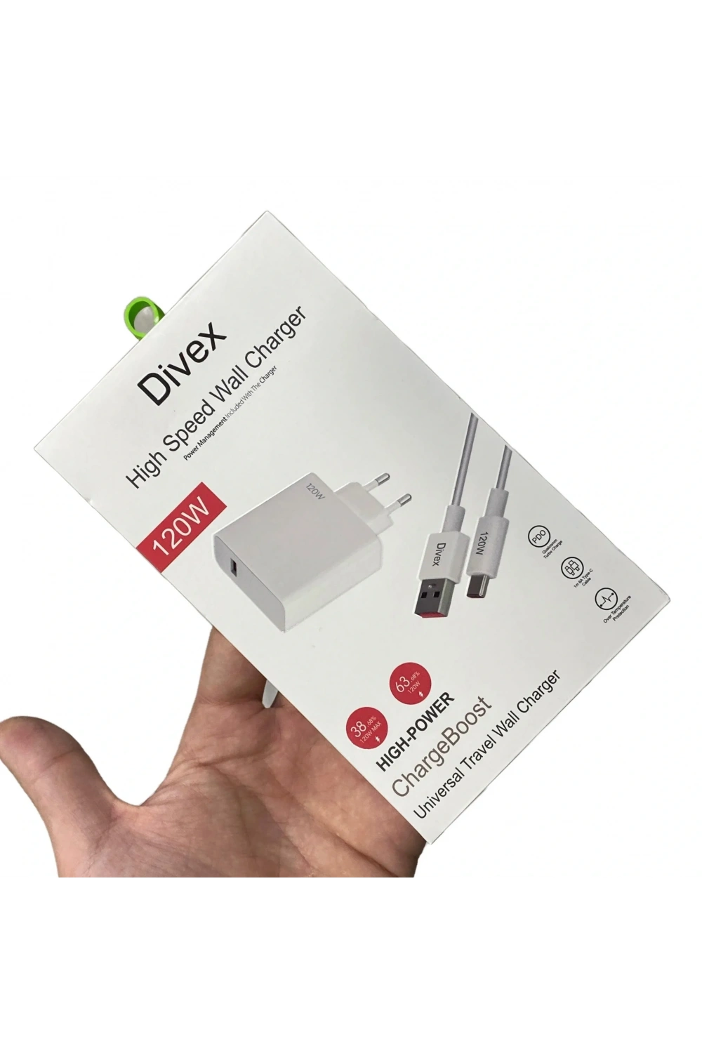 Divex 120W 3A USB Type-C Yüksek Hızlı Şarj Aleti DS-302